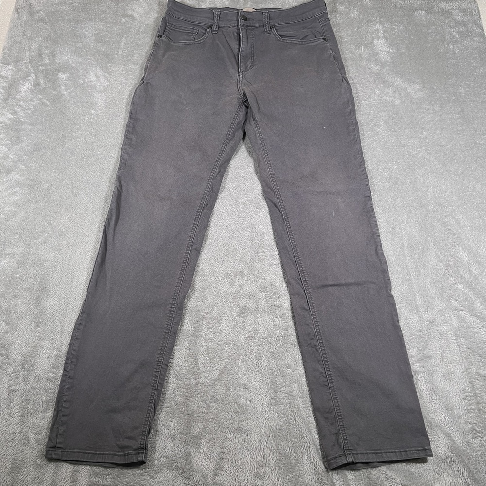 Joes Jeans Mens 34x33 Gray Slim Straight Pants Five Pocket Stretch Classic Style